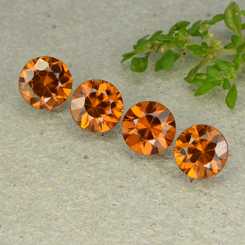 Naranja oscuro medio Circón Gema - 1.2ct Corte Diamante (ID: 481930)