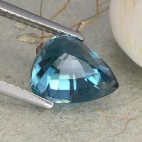 Zircon Gemstone in 10 x 8 mm (calibrated) Size for Sale, Zircon Stone in Light Prussian Blue Color