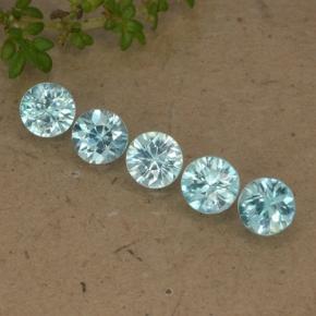 Sky Blue Zircon Gem - 0.4ct Diamond-Cut (ID: 482363)