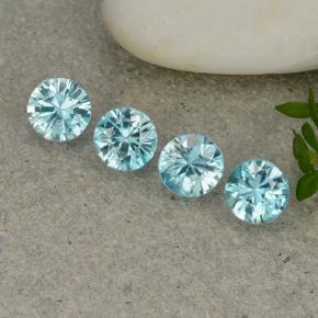 Light Aqua Blue Zircon Gem - 0.5ct Diamond-Cut (ID: 482374)