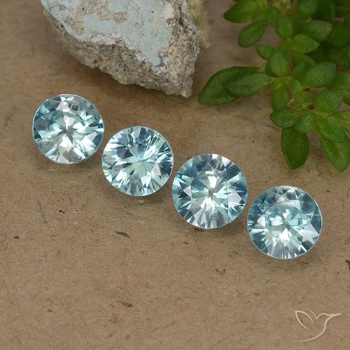 1.78 ct Blue Zircon, 4.3 mm Diamond Cut From Cambodia, Photo A