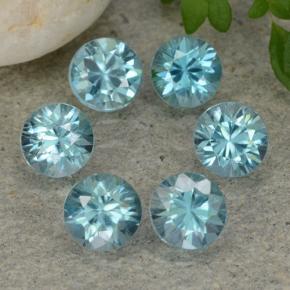2.38 ctw Blue Zircon Stones, Natural Zircon in Diamond-Cut Shape for Sale