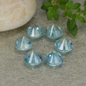 Zircon Gemstones in 3.9 mm Size for Sale, Zircon Stones in Blue Color