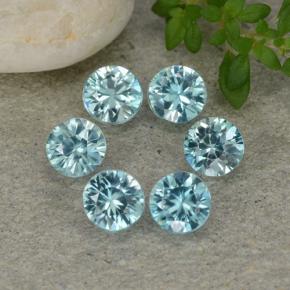 Azul cielo claro Circón Gema - 0.4ct Corte Diamante (ID: 482827)