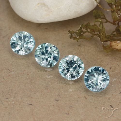 1.94 ct Blue Zircon, 4.4 mm Diamond Cut From Cambodia, Photo A