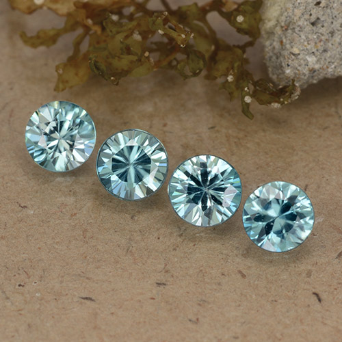 Azzurro Zircone Gem - 0.5ct Taglio brillante (ID: 484636)