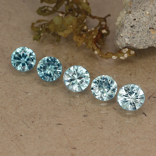 Swiss Blue Zircon Gem - 0.5ct Diamond-Cut (ID: 484642)
