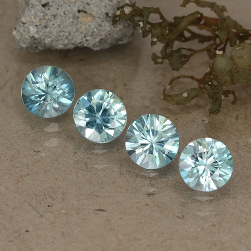 Light Blue Zircon Gem - 0.6ct Diamond-Cut (ID: 484706)