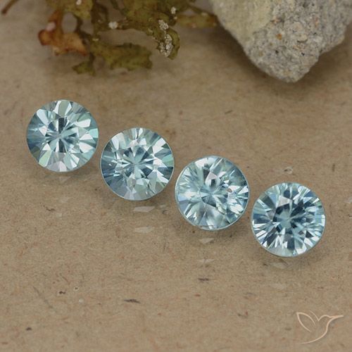 2.07 ct Blue Zircon, 4.5 mm Diamond Cut From Cambodia, Photo A