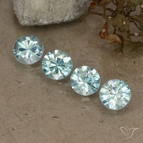 2.02 ct Blue Zircon, 4.3 mm Diamond Cut From Cambodia, Photo A