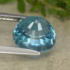 Zircon Gemstone in 9 x 7.9 mm Size for Sale, Zircon Stone in Blue Color