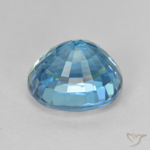Zircon Gemstone in 10 x 8 mm (calibrated) Size for Sale, Zircon Stone in Greenish Blue Color