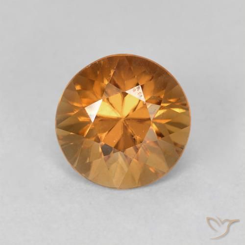 2.02 ct Orange Zircon Stone, Natural Zircon in Diamond-Cut Shape for Sale