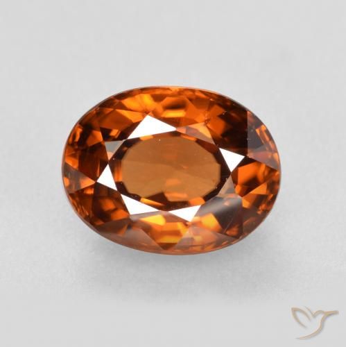 2.16ct Natural Deep Orange Zircon, Oval, VVS-VS 2.16ct Natural Deep Orange Zircon, Oval, VVS-VS