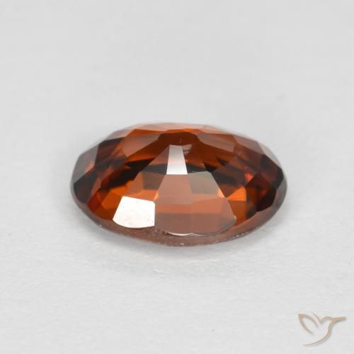 Zircon Gemstone in 8 x 6 mm (calibrated) Size for Sale, Zircon Stone in Reddish Orange Color