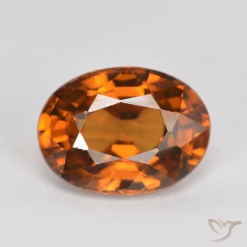 1.99ct Natural Deep Orange Zircon, Oval, VVS