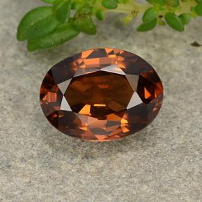 Orangeish Brown Циркон Камень - 1.7ct Фасетный Овал (ID: 488699)