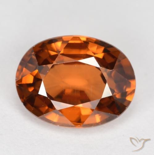 Naranja oscuro Circón Gema - 1.9ct Forma ovalada (ID: 488707)