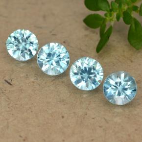 Celeste Zircone Gem - 0.5ct Taglio brillante (ID: 489773)