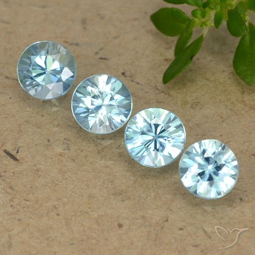 Azzurro Zircone Gem - 0.4ct Taglio brillante (ID: 489774)
