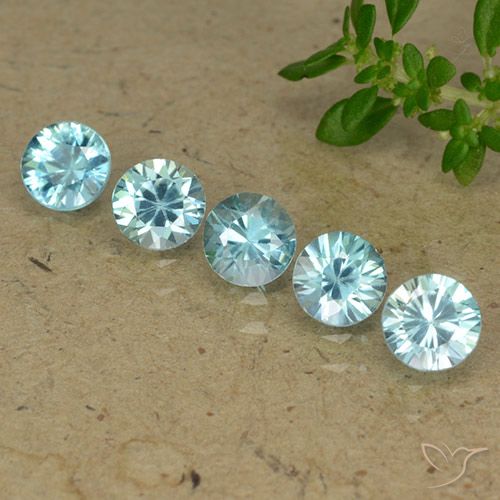 2.78ctw Natural Light Blue Zircon, Round, VVS