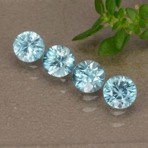Небесно Голубой Циркон Камень - 0.4ct Бриллиантовая Огранка (ID: 489860)