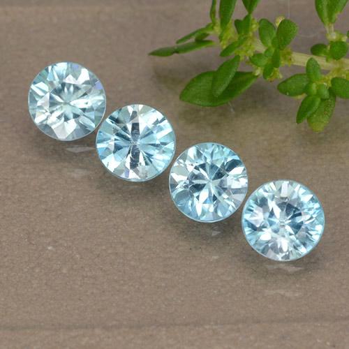 Baby blau Zirkon Edelstein - 0.5ct Diamanten-Schliff (ID: 489862)
