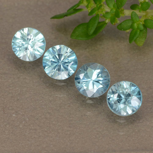 Baby blau Zirkon Edelstein - 0.4ct Diamanten-Schliff (ID: 489863)