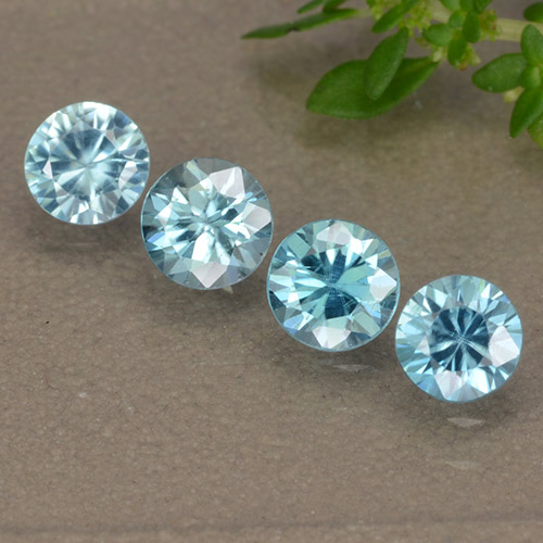 Baby Blue Zircone Gem - 0.5ct Taglio brillante (ID: 489864)