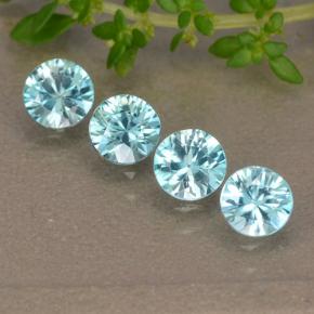 Azul Cielo Circón Gema - 0.5ct Corte Diamante (ID: 489874)