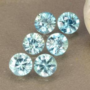 Light Aqua Blue Zircone Gem - 0.4ct Taglio brillante (ID: 489887)