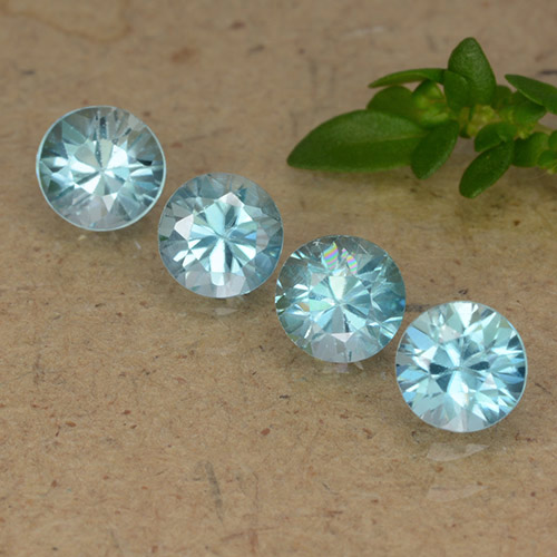 Azzurro Zircone Gem - 0.5ct Taglio brillante (ID: 489903)