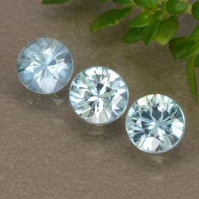 Azul Cielo Circón Gema - 0.4ct Corte Diamante (ID: 489906)