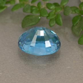 Zircon Gemstone in 7.5 x 6.2 mm Size for Sale, Zircon Stone in Blue Color