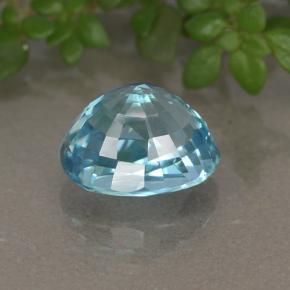 Zircon Gemstone in 8 x 6 mm (calibrated) Size for Sale, Zircon Stone in Medium Blue Color