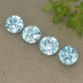 Light Maya Blue Циркон Камень - 0.5ct Бриллиантовая Огранка (ID: 498215)