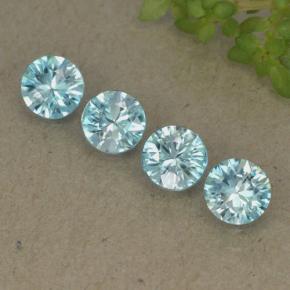 Light Aqua Blue Zirkon Edelstein - 0.5ct Diamanten-Schliff (ID: 498217)