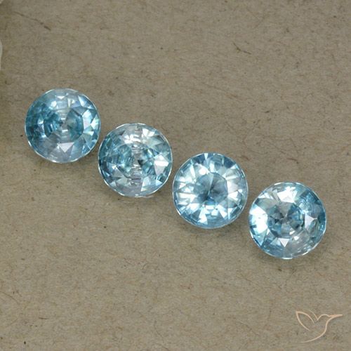 1.70ctw Natural Blue Zircon, Round, VVS-VS