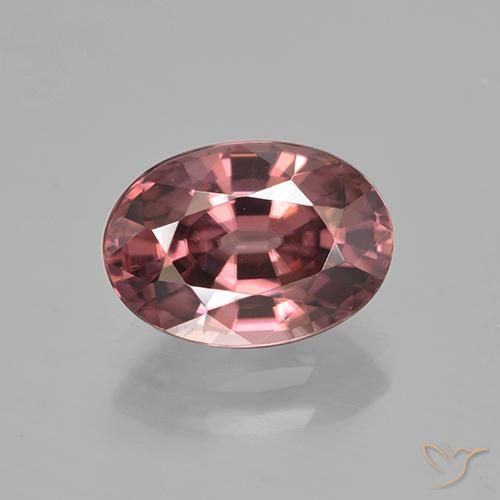 2.85 ct Red Zircon Gemstone, Zircon Gem in Oval Facet Shape for Sale.