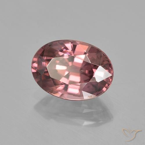 2.85 ct Red Zircon Stone, Natural Zircon in Oval Facet Shape for Sale