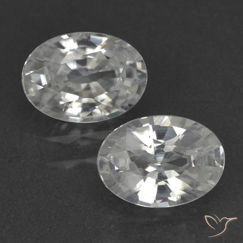 2.34ctw Natural Clear White Zircon, Oval, VVS-VS