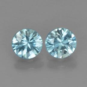 Deep Aqua Blue Zircon Gem - 0.5ct Diamond-Cut (ID: 503738)