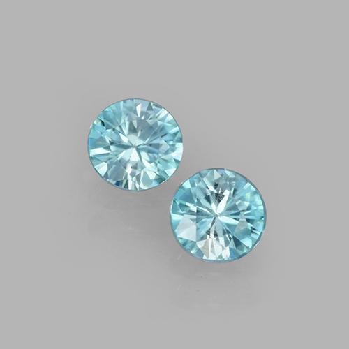 Light Blue Zircon Gem - 0.5ct Diamond-Cut (ID: 505127)