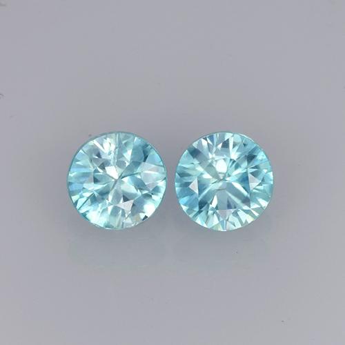 Light Greenish Blue Zircon Gem - 0.6ct Diamond-Cut (ID: 505131)
