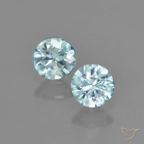 1.05 ct Blue Zircon, 4.5 mm Diamond Cut From Cambodia, Photo A