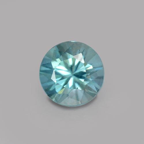 Light Greenish Blue Zircon Gem - 0.6ct Diamond-Cut (ID: 505206)
