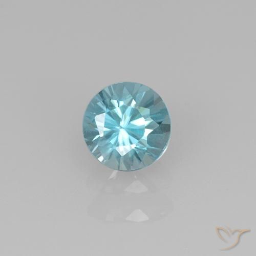 Светло-синий Циркон Камень - 0.5ct Бриллиантовая Огранка (ID: 505208)