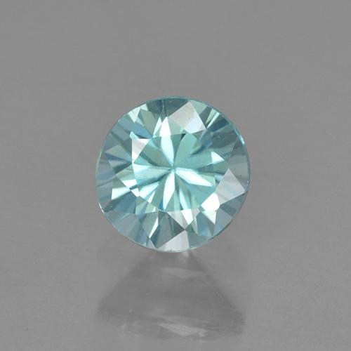 Azul verdoso claro Circón Gema - 0.6ct Corte Diamante (ID: 505214)