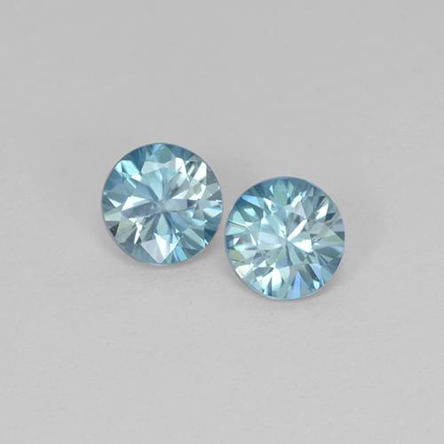 Deep Aqua Blue Zircon Gem - 0.5ct Diamond-Cut (ID: 505292)