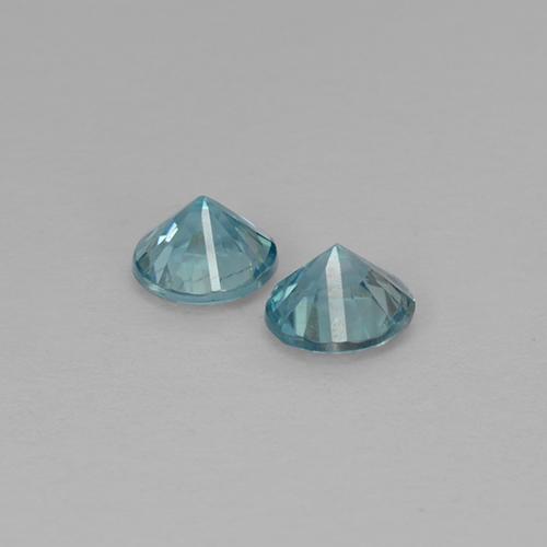 Zircon Gemstones in 4.5 mm (calibrated) Size for Sale, Zircon Stones in Blue Color